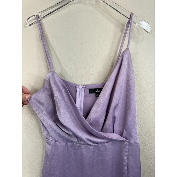 Lulus Women Wrap Maxi‎ Dress Side Slit Sleeveless Lavender Size M NWT - Picture 3 of 7